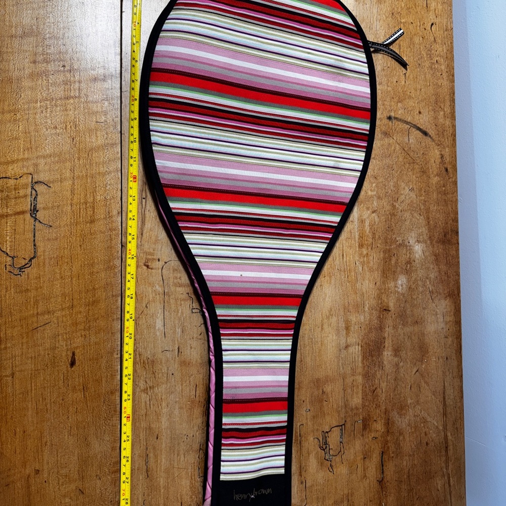 Striped Women's tennis racquet cover